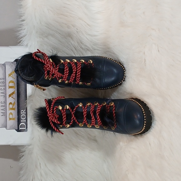 Cecelia New York Trekker Navy Boots Sz 7 - Picture 6 of 15